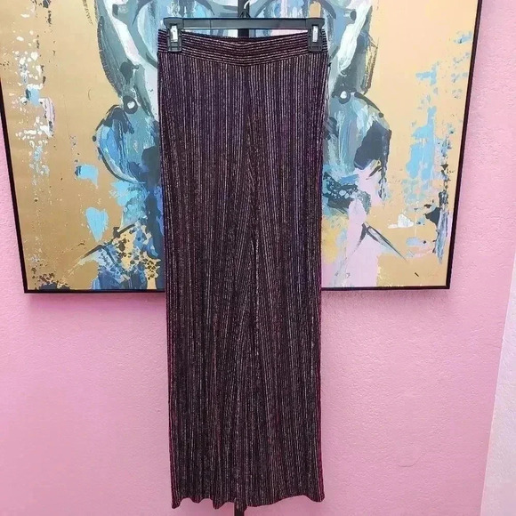 Forever 21 Party Collection Black Glitter Pant - Picture 1 of 7